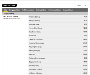 Οι μακροχρόνιες επιλογές στο Interwetten μπάσκετ ΝΒΑ